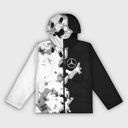 Ветровка с капюшоном женская Mercedes benz sport germany steel, цвет: 3D-черный