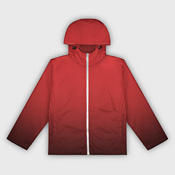 Ветровка с капюшоном женская Градиент клубнично-чёрный, цвет: 3D-белый