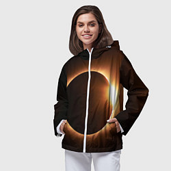 Ветровка с капюшоном женская Полнолуние, цвет: 3D-белый — фото 2