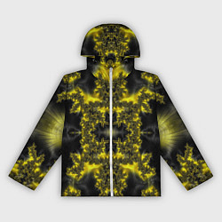 Ветровка с капюшоном женская Геометрические фракталы, цвет: 3D-белый