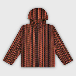 Ветровка с капюшоном женская Красно-коричневый искажённые полосы, цвет: 3D-черный
