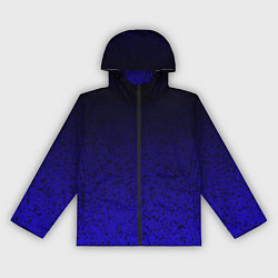 Ветровка с капюшоном женская Градиент фиолетово-синий с кляксами, цвет: 3D-черный