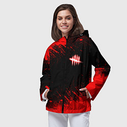 Ветровка с капюшоном женская Dead by daylight огненный, цвет: 3D-черный — фото 2