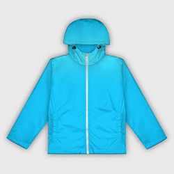 Ветровка с капюшоном женская Мягкий градиент ярко-голубой, цвет: 3D-белый