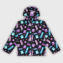 Ветровка с капюшоном женская Game over 1980 1990, цвет: 3D-черный