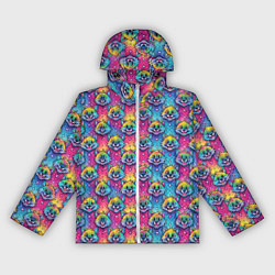 Ветровка с капюшоном женская Фурри мордочки лисички, цвет: 3D-белый