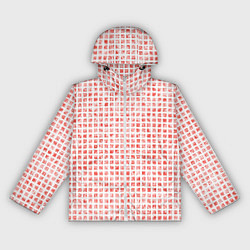 Женская ветровка Паттерн маленькая красная мозаичная плитка