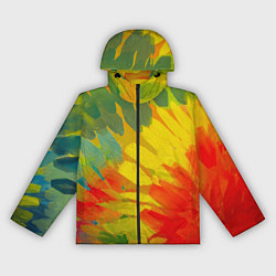 Ветровка с капюшоном женская Абстракция цветение акрил, цвет: 3D-черный