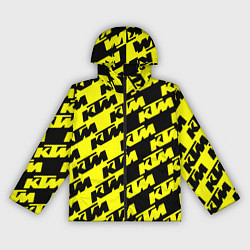 Ветровка с капюшоном женская KTU жёлто чёрный стиль, цвет: 3D-черный
