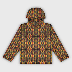Ветровка с капюшоном женская Абстрактный африканский узор, цвет: 3D-черный