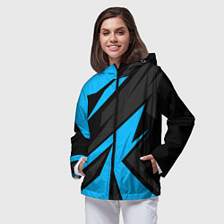 Ветровка с капюшоном женская Geometry racing, цвет: 3D-черный — фото 2