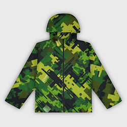 Ветровка с капюшоном женская Camouflage - pattern ai art, цвет: 3D-черный