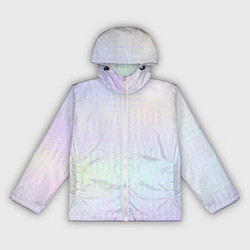 Ветровка с капюшоном женская Бледный сиреневый тай-дай, цвет: 3D-белый