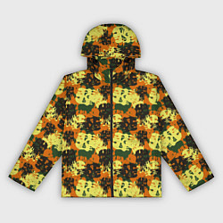 Ветровка с капюшоном женская Размалеванные черепа, цвет: 3D-черный