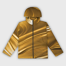 Ветровка с капюшоном женская Золотой сплав абстрактная текстура, цвет: 3D-черный