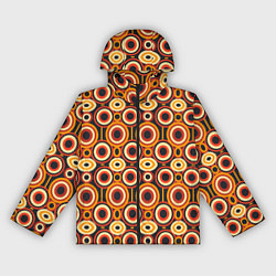 Ветровка с капюшоном женская Африканские узоры круги, цвет: 3D-черный