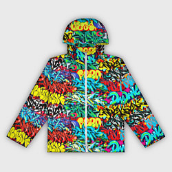 Ветровка с капюшоном женская Dance graffiti, цвет: 3D-белый