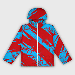 Ветровка с капюшоном женская Абстрактный узор с концепцией, цвет: 3D-белый
