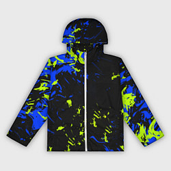 Ветровка с капюшоном женская Абстрактный узор с концепцией, цвет: 3D-белый