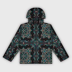 Ветровка с капюшоном женская Орнамент пейсли, цвет: 3D-черный