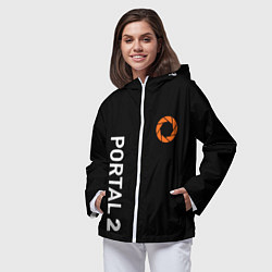 Ветровка с капюшоном женская Portal logo brend, цвет: 3D-белый — фото 2