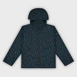 Ветровка с капюшоном женская Мелкая мозаика чёрно-синий, цвет: 3D-черный