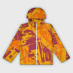Ветровка с капюшоном женская Яркий абстрактный паттерн для спорта, цвет: 3D-белый