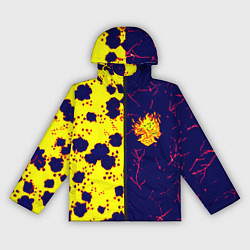 Ветровка с капюшоном женская Cyberpunk лого текстура, цвет: 3D-черный