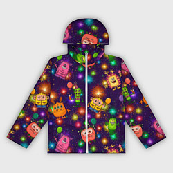 Ветровка с капюшоном женская Позитивные монстрики, цвет: 3D-белый