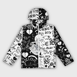 Ветровка с капюшоном женская Lii Peep pattern rap, цвет: 3D-белый