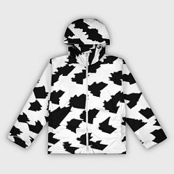 Ветровка с капюшоном женская Чётные пятна на белом фоне - минимализм, цвет: 3D-белый