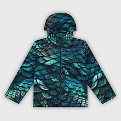 Ветровка с капюшоном женская Перламутровая змеиная кожа, цвет: 3D-черный