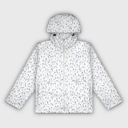 Ветровка с капюшоном женская Сперматозоиды разноцветные паттерн, цвет: 3D-белый