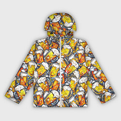 Ветровка с капюшоном женская Граффити пиво пенное, цвет: 3D-белый