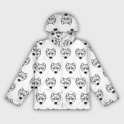 Ветровка с капюшоном женская Паттерн волк, цвет: 3D-белый