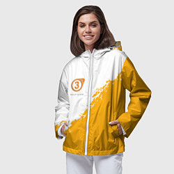 Ветровка с капюшоном женская Half life 3 краски, цвет: 3D-белый — фото 2