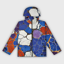 Ветровка с капюшоном женская Потрескавшаяся плитка, цвет: 3D-черный