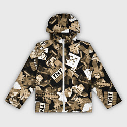 Ветровка с капюшоном женская Герои вселенной Майнкрафт, цвет: 3D-белый