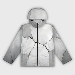 Ветровка с капюшоном женская Растрескавшийся бетон, цвет: 3D-черный