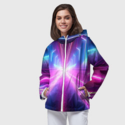 Ветровка с капюшоном женская Неновый путь, цвет: 3D-белый — фото 2