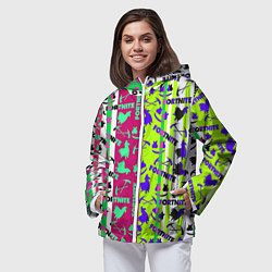 Ветровка с капюшоном женская Fortnite epic pattern, цвет: 3D-белый — фото 2