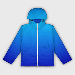 Ветровка с капюшоном женская Голубой градиент, цвет: 3D-белый