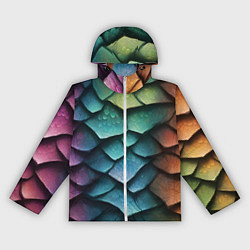 Женская ветровка Цветная чешуя дракона