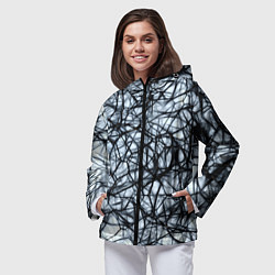 Ветровка с капюшоном женская Нервные окончания, цвет: 3D-черный — фото 2