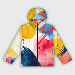 Ветровка с капюшоном женская Абстрактные мазки красок, цвет: 3D-черный