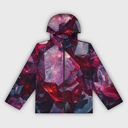 Ветровка с капюшоном женская Драгоценный минерал, цвет: 3D-черный