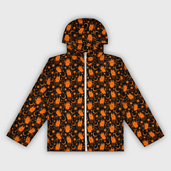 Ветровка с капюшоном женская Летучие мыши - хэллоуин, цвет: 3D-белый