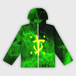 Ветровка с капюшоном женская Doom storm green, цвет: 3D-белый