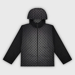 Ветровка с капюшоном женская Карбоновая металлическая сетка, цвет: 3D-черный