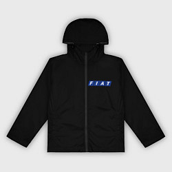 Ветровка с капюшоном женская FIAT logo auto, цвет: 3D-черный